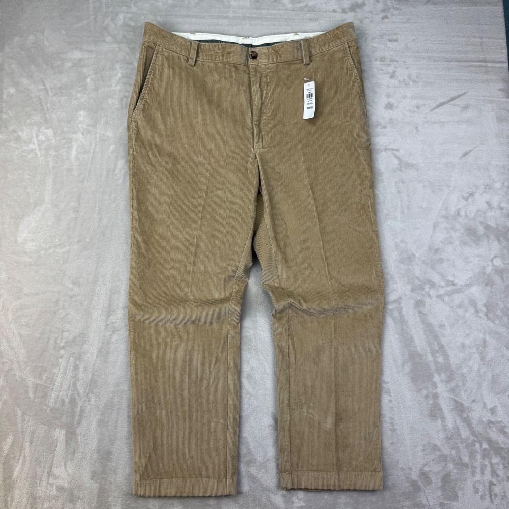 NWT LL Bean Country Corduroy Pants Mens 38x29 Dark Khaki 502835 Classic Fit‎